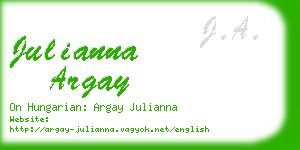 julianna argay business card